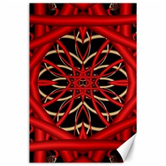 Fractal Wallpaper With Red Tangled Wires Canvas 24  X 36  by BangZart