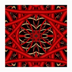 Fractal Wallpaper With Red Tangled Wires Medium Glasses Cloth by BangZart