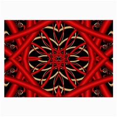 Fractal Wallpaper With Red Tangled Wires Large Glasses Cloth by BangZart