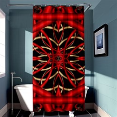 Fractal Wallpaper With Red Tangled Wires Shower Curtain 36  X 72  (stall)  by BangZart