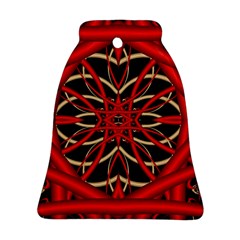 Fractal Wallpaper With Red Tangled Wires Ornament (bell) by BangZart