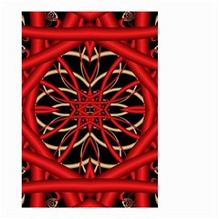 Fractal Wallpaper With Red Tangled Wires Small Garden Flag (two Sides) by BangZart