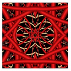 Fractal Wallpaper With Red Tangled Wires Large Satin Scarf (square) by BangZart