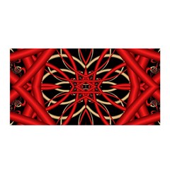 Fractal Wallpaper With Red Tangled Wires Satin Wrap by BangZart