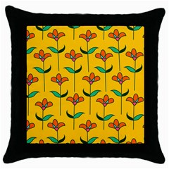 Small Flowers Pattern Floral Seamless Pattern Vector Throw Pillow Case (black) by BangZart