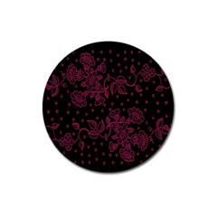 Pink Floral Pattern Background Wallpaper Magnet 3  (round) by BangZart