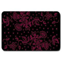 Pink Floral Pattern Background Wallpaper Large Doormat  by BangZart