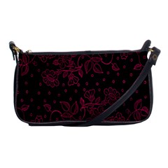 Pink Floral Pattern Background Wallpaper Shoulder Clutch Bags by BangZart