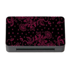 Pink Floral Pattern Background Wallpaper Memory Card Reader With Cf by BangZart