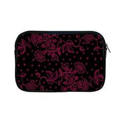 Pink Floral Pattern Background Wallpaper Apple Ipad Mini Zipper Cases by BangZart