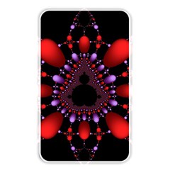 Fractal Red Violet Symmetric Spheres On Black Memory Card Reader by BangZart