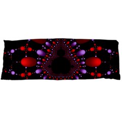 Fractal Red Violet Symmetric Spheres On Black Body Pillow Case (dakimakura) by BangZart