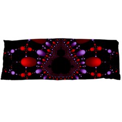 Fractal Red Violet Symmetric Spheres On Black Body Pillow Case Dakimakura (two Sides) by BangZart