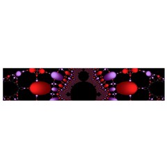 Fractal Red Violet Symmetric Spheres On Black Flano Scarf (small) by BangZart