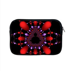 Fractal Red Violet Symmetric Spheres On Black Apple Macbook Pro 15  Zipper Case by BangZart