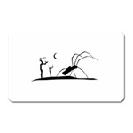 Dark Scene Silhouette Style Graphic Illustration Magnet (Rectangular) Front