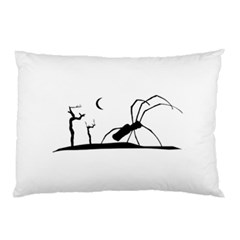 Dark Scene Silhouette Style Graphic Illustration Pillow Case by dflcprints