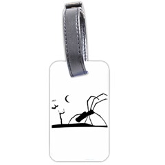 Dark Scene Silhouette Style Graphic Illustration Luggage Tags (one Side)  by dflcprints