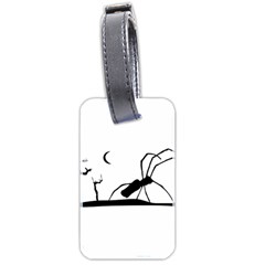 Dark Scene Silhouette Style Graphic Illustration Luggage Tags (two Sides) by dflcprints