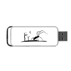 Dark Scene Silhouette Style Graphic Illustration Portable Usb Flash (two Sides)