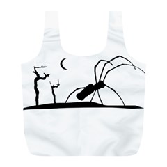 Dark Scene Silhouette Style Graphic Illustration Full Print Recycle Bags (l) 