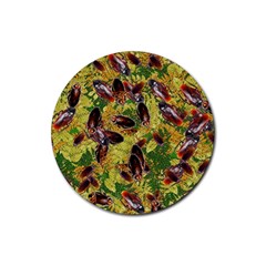 Cockroaches Rubber Coaster (round)  by SuperPatterns