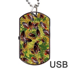 Cockroaches Dog Tag Usb Flash (one Side) by SuperPatterns