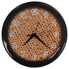 Giraffe Pattern Animal Print Wall Clocks (black) by paulaoliveiradesign