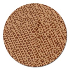 Giraffe Pattern Animal Print Magnet 5  (round)