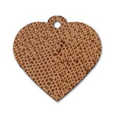 Giraffe Pattern Animal Print Dog Tag Heart (one Side) by paulaoliveiradesign