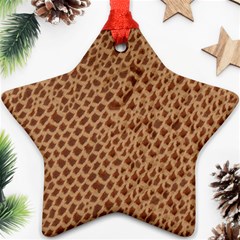 Giraffe Pattern Animal Print  Star Ornament (two Sides) by paulaoliveiradesign