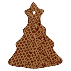 Giraffe Pattern Animal Print  Ornament (christmas Tree)  by paulaoliveiradesign