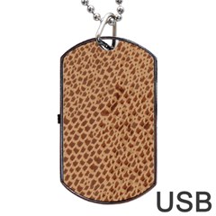 Giraffe Pattern Animal Print  Dog Tag Usb Flash (two Sides) by paulaoliveiradesign