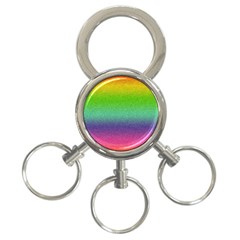 Metallic Rainbow Glitter Texture 3-ring Key Chains by paulaoliveiradesign