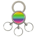 Metallic Rainbow Glitter Texture 3-Ring Key Chains Front