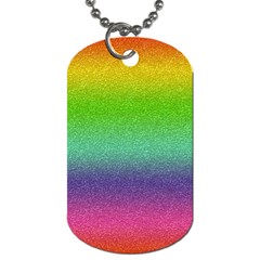 Metallic Rainbow Glitter Texture Dog Tag (one Side) by paulaoliveiradesign