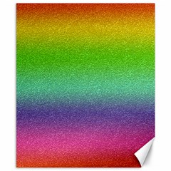 Metallic Rainbow Glitter Texture Canvas 8  X 10 