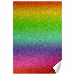 Metallic Rainbow Glitter Texture Canvas 24  X 36  by paulaoliveiradesign