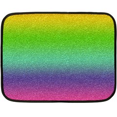 Metallic Rainbow Glitter Texture Double Sided Fleece Blanket (mini)  by paulaoliveiradesign