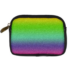 Metallic Rainbow Glitter Texture Digital Camera Cases by paulaoliveiradesign