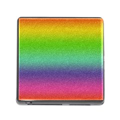 Metallic Rainbow Glitter Texture Memory Card Reader (square) by paulaoliveiradesign