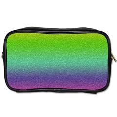 Metallic Rainbow Glitter Texture Toiletries Bags by paulaoliveiradesign