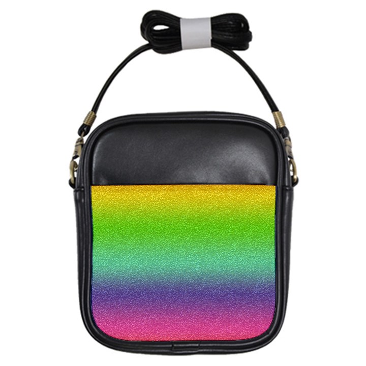 Metallic Rainbow Glitter Texture Girls Sling Bags