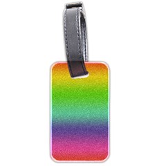 Metallic Rainbow Glitter Texture Luggage Tags (two Sides) by paulaoliveiradesign