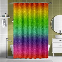 Metallic Rainbow Glitter Texture Shower Curtain 48  X 72  (small)  by paulaoliveiradesign