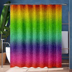 Metallic Rainbow Glitter Texture Shower Curtain 60  X 72  (medium)  by paulaoliveiradesign