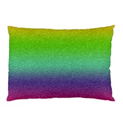 Metallic Rainbow Glitter Texture Pillow Case (two Sides) by paulaoliveiradesign