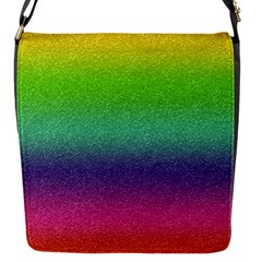 Metallic Rainbow Glitter Texture Flap Messenger Bag (s) by paulaoliveiradesign