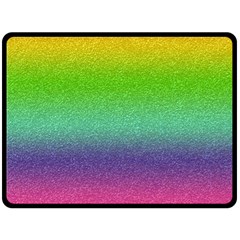 Metallic Rainbow Glitter Texture Double Sided Fleece Blanket (large)  by paulaoliveiradesign