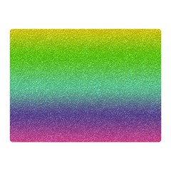 Metallic Rainbow Glitter Texture Double Sided Flano Blanket (mini)  by paulaoliveiradesign